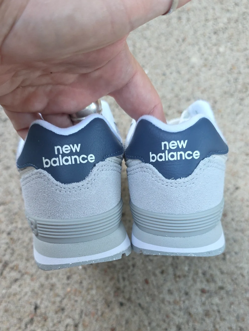 NWT New Balance 574 Grey & Blue Athletic Shoes Sneakers Size 13.5